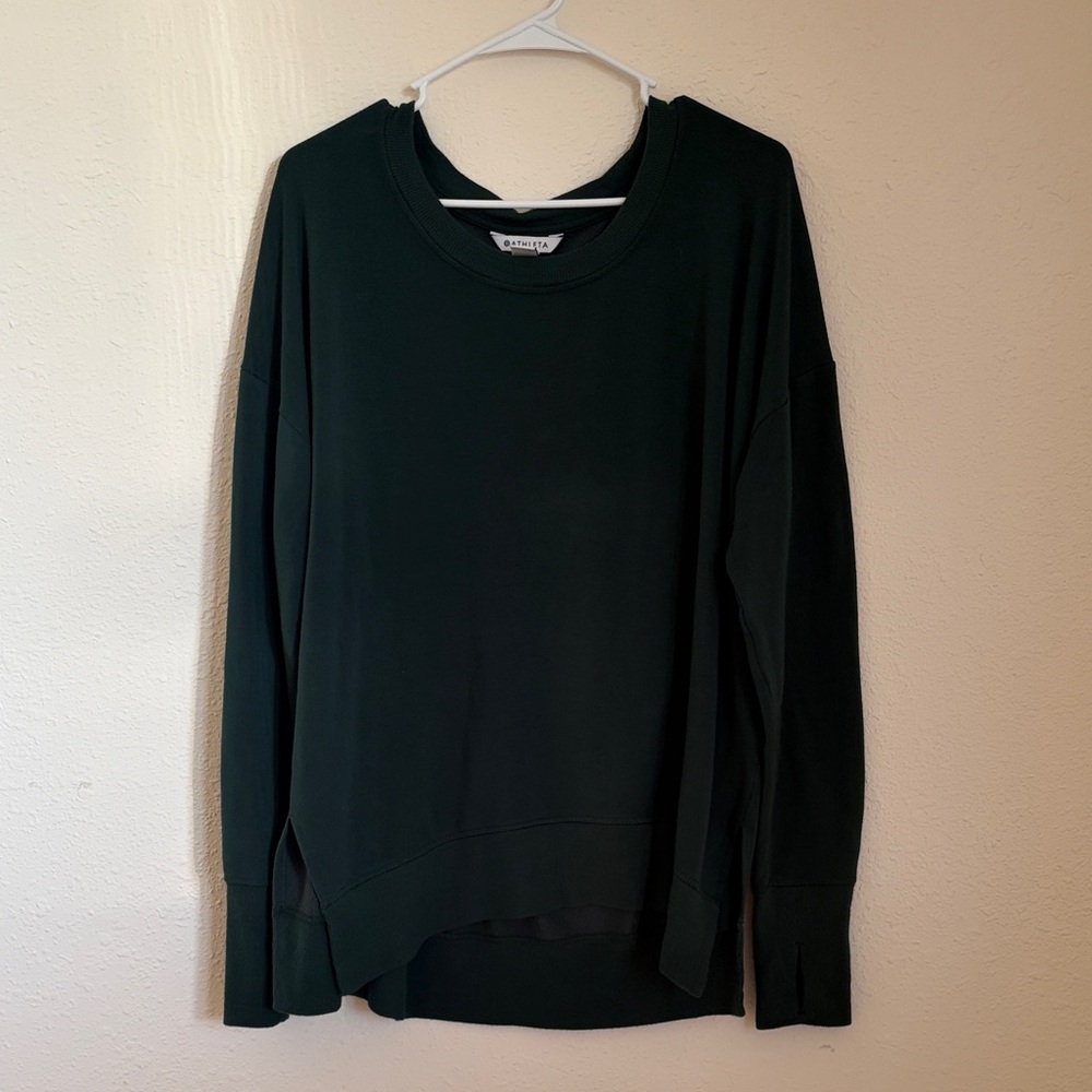 Athleta Forest Green Crewneck Sweater